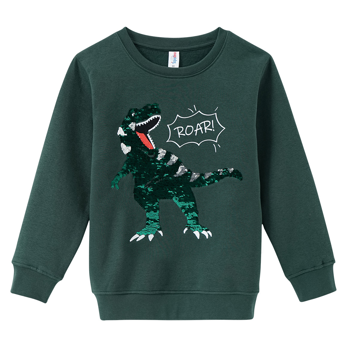 Topolino Jungen Sweatshirt mit Wendepailletten dunkelgrün