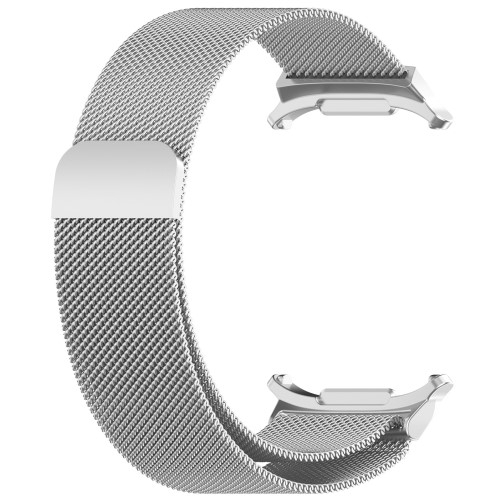 Samsung Galaxy Watch Ultra (47mm) Edelstahl Milanaise Armband mit Magnetverschluss (Gelenkumfang: 160-250mm) - Silber