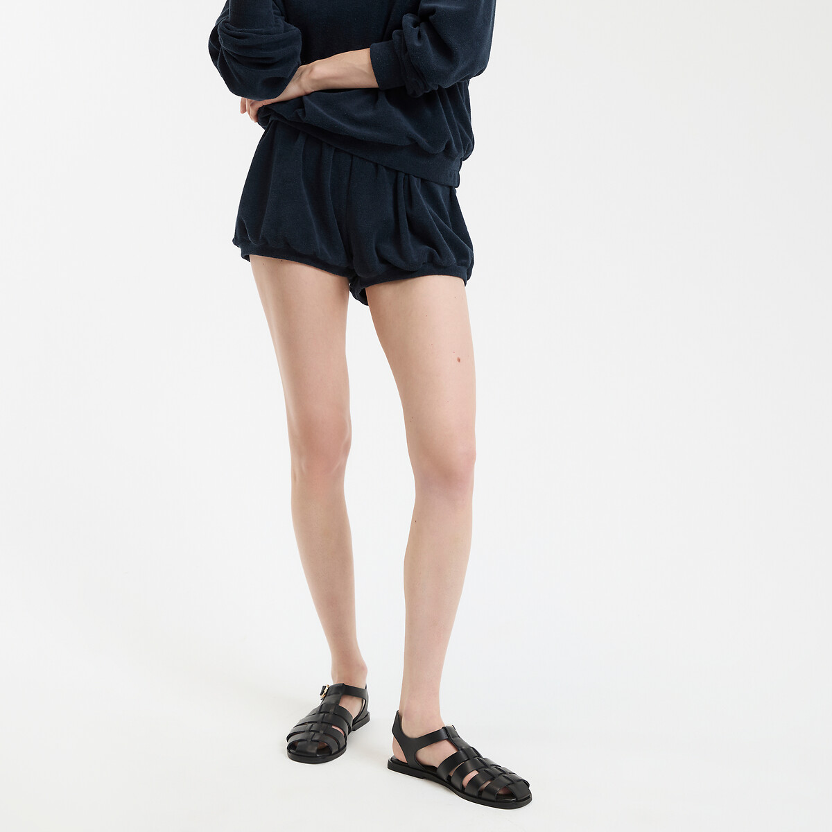 COLEÇÃO LA REDOUTE<br>Shorts de tecido atoalhado com cós elástico