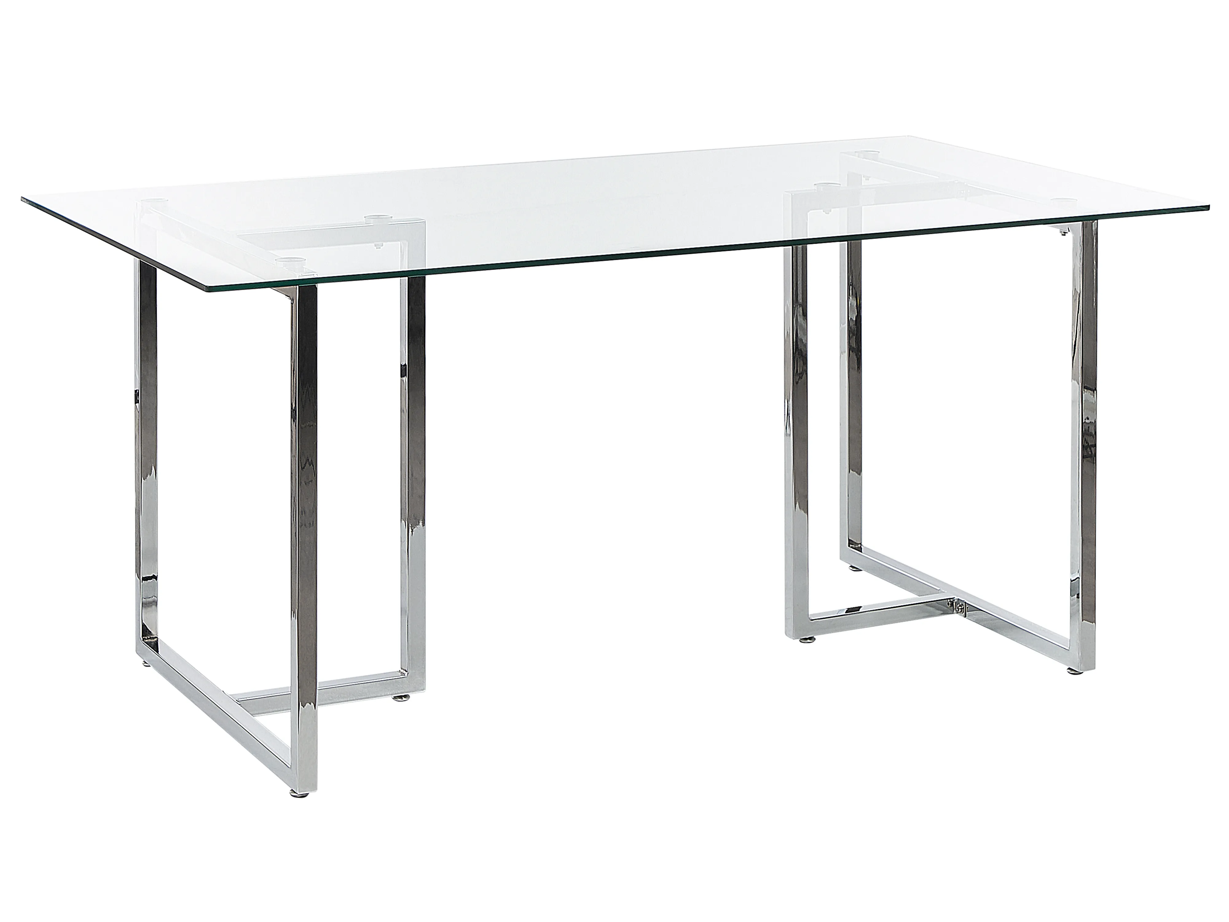 Eettafel ENVIA Zilver 90 cm Veiligheidsglas 160 cm