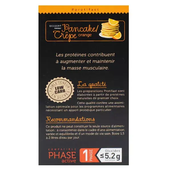 Protifast Sobremesa Alta Proteica Panqueca Crêpe Laranja 7 Sachês