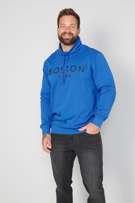 Boston Park Sweatshirt, Stehkragen, Schriftzug