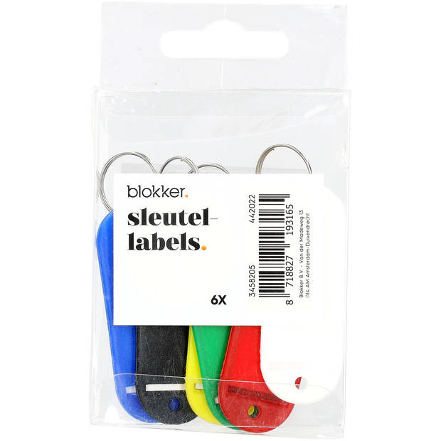Blokker sleuteltags 6pcs