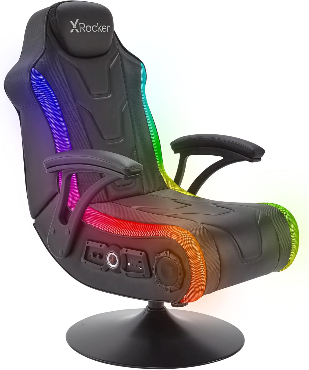 X Rocker Monsoon RGB 4.1 Gaming & Entertainment Sessel mit 4.1 Soundsystem, Neo-Motion Beleuchtung, Bluetooth & Vibration