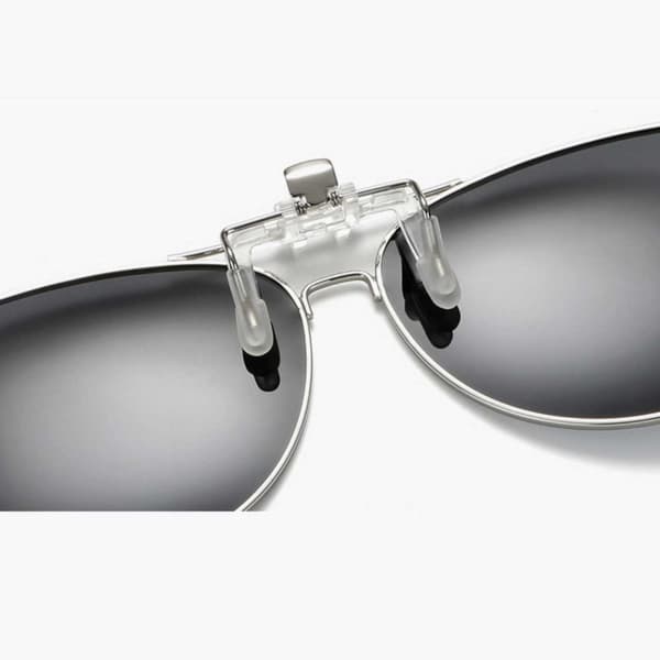 Flip Up Polarized Pilot Clip-On solbriller Metal Red