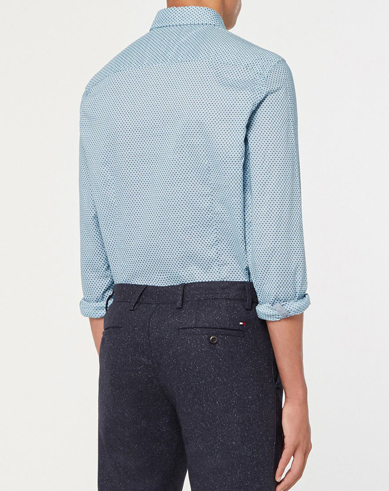 Tommy Hilfiger Chemise Slim Oxford imprimée bleue