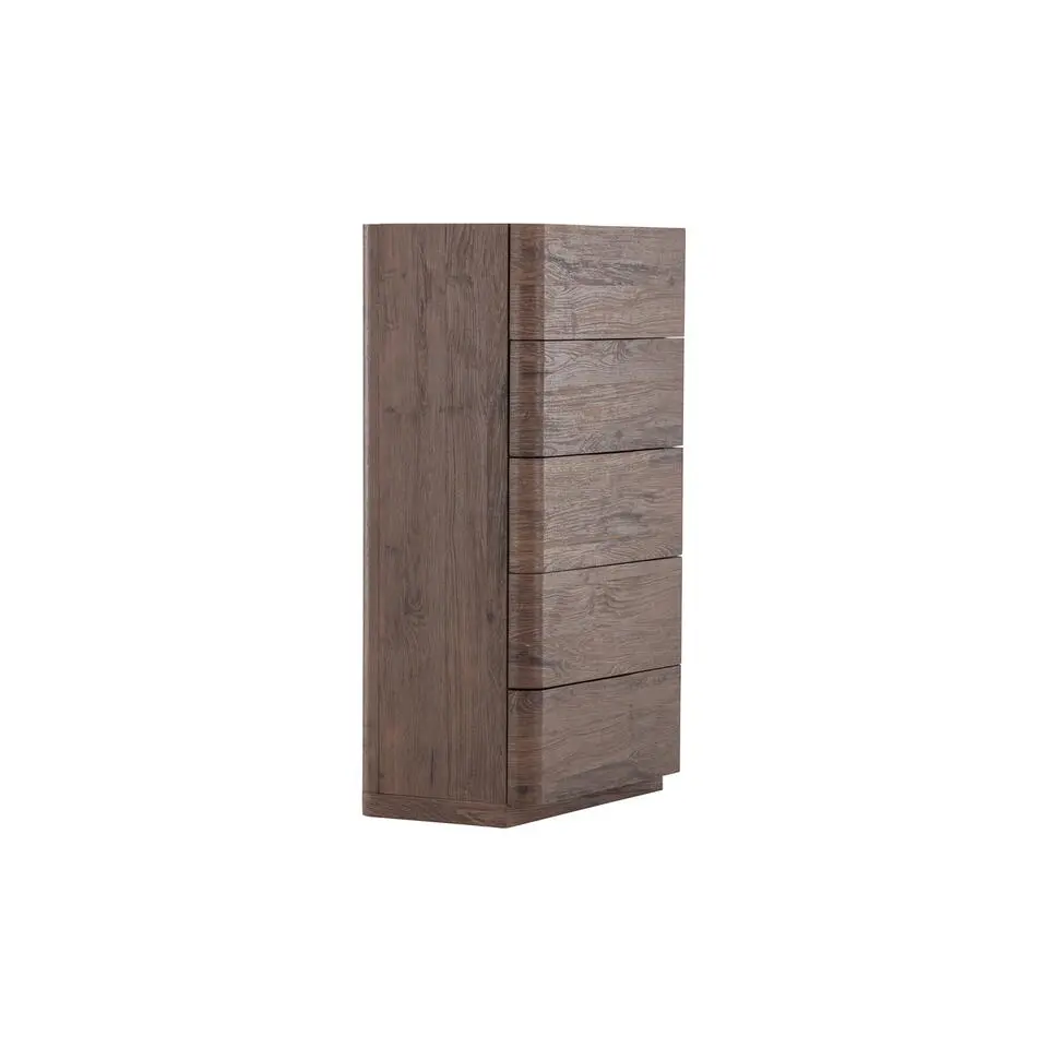 Ladekast 5 Lades - Donkerbruin MDF - 55x35x100cm - Noble