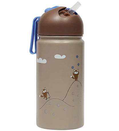 OYOY Trinkflasche - 360 ml - Friends Im Forest - Blau