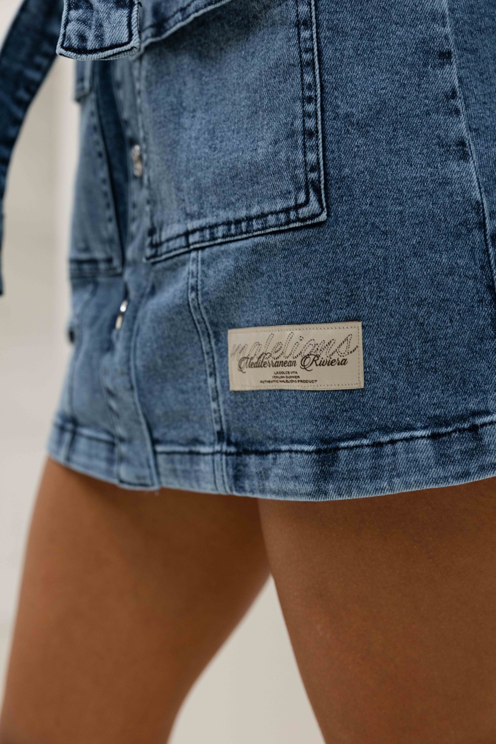 Malelions Cargo Dress Dames Denim