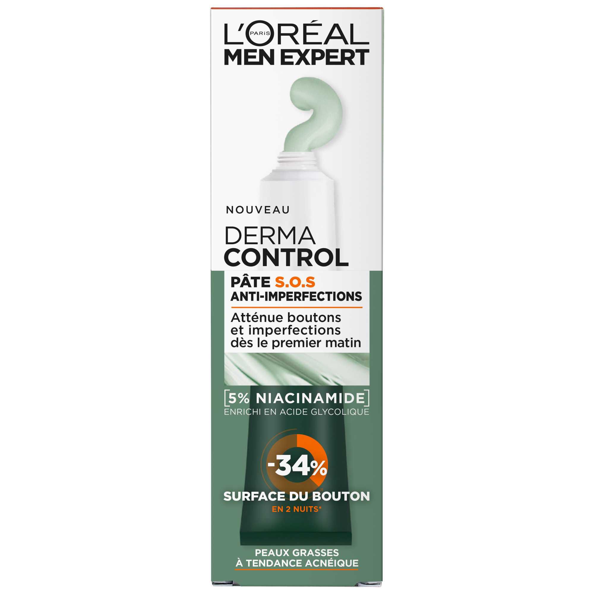 Men Expert Derma Control Pâte S.O.S Anti-Imperfections Niacinamide