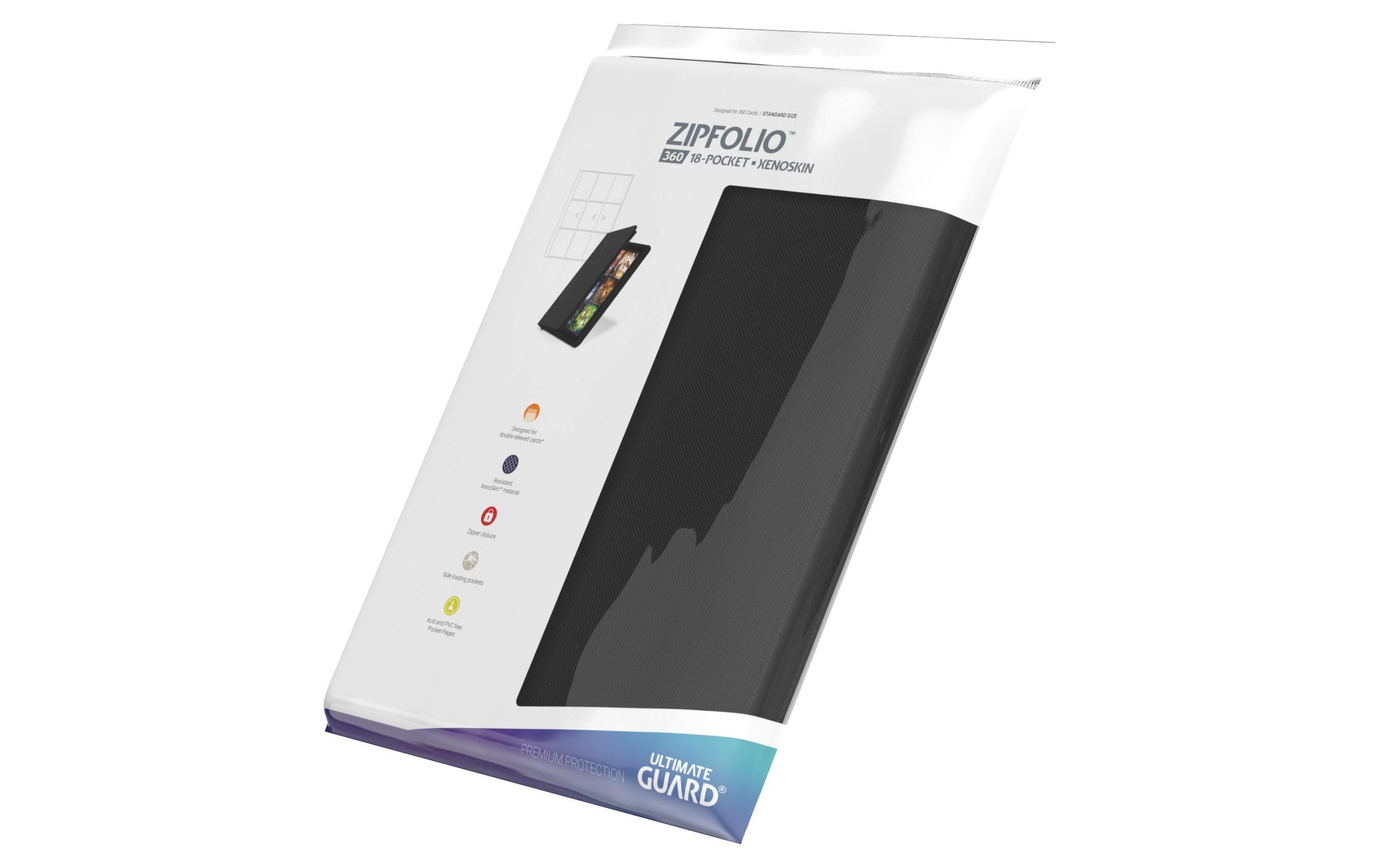 Karten-Portfolio ZipFolio XenoSkin 18-Pocket, schwarzHochwertige Kartenmappe