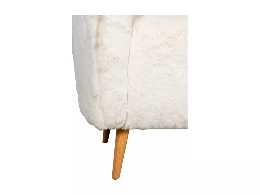 Fauteuil effet fourrure blanche Grand