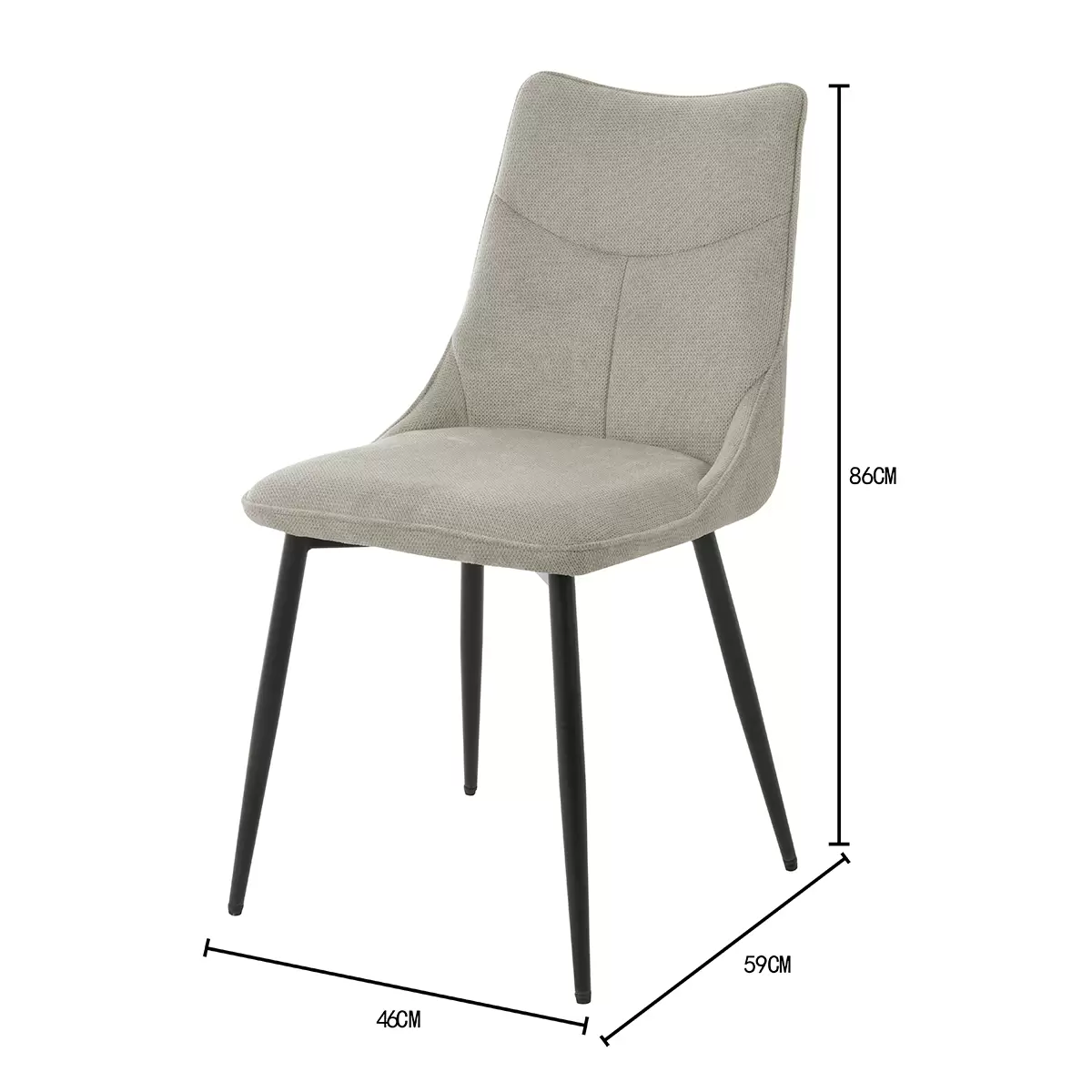 Stuhl Vera Giga-S beige,schwarz