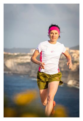 Tee-shirt BAVELLA 2.0 ULTRA WHITE | RASPBERRY PINK