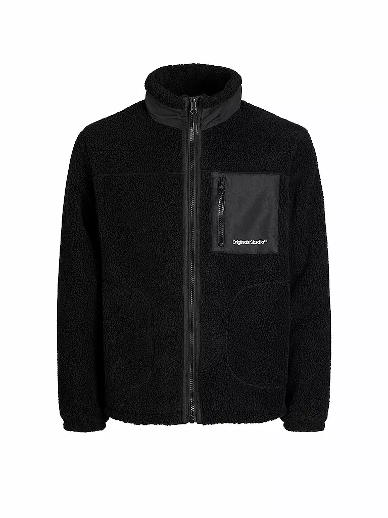 JACK & JONES Jacke in Felloptik JORVESTERBRO schwarz