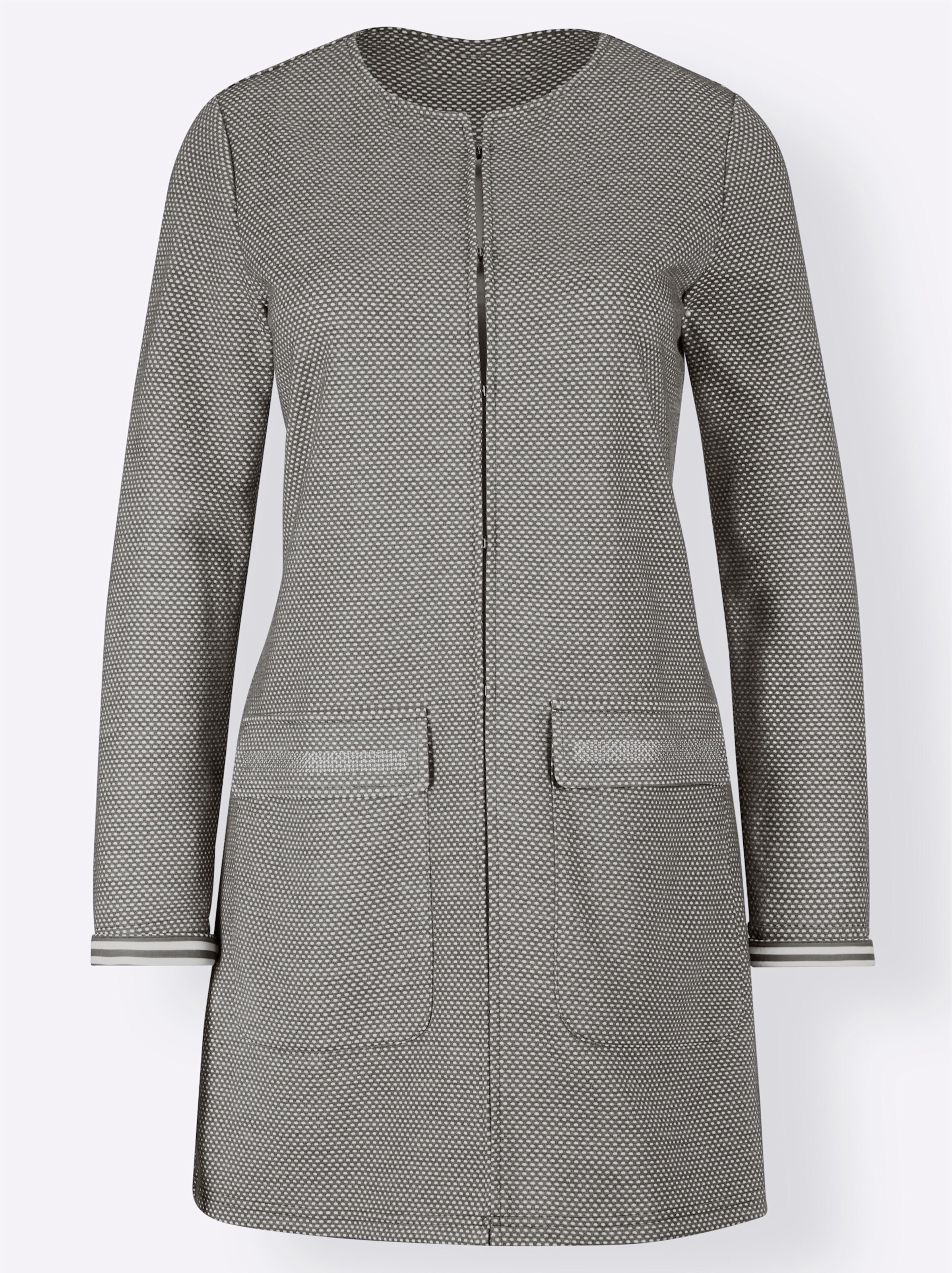 Jersey-Blazer in grau