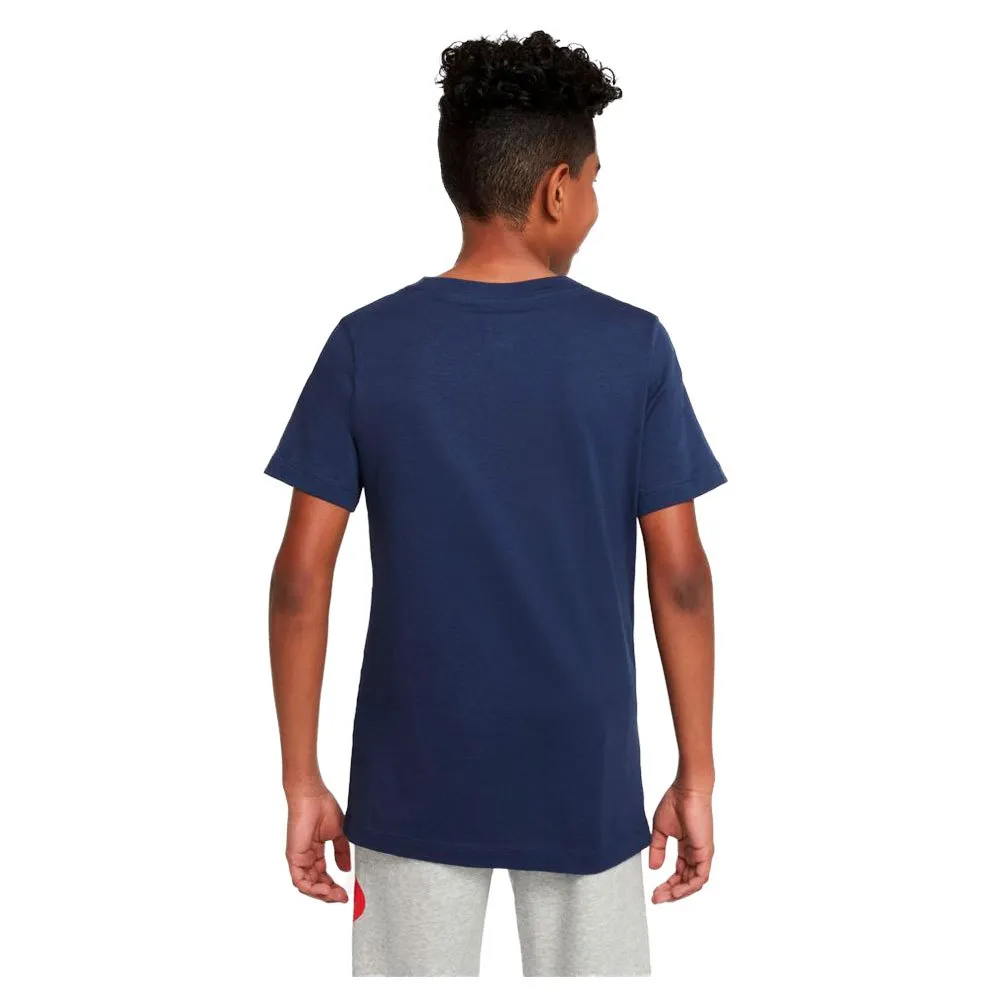 Camiseta Nike PSG 22/23 Crest Infantil de Manga Curta
