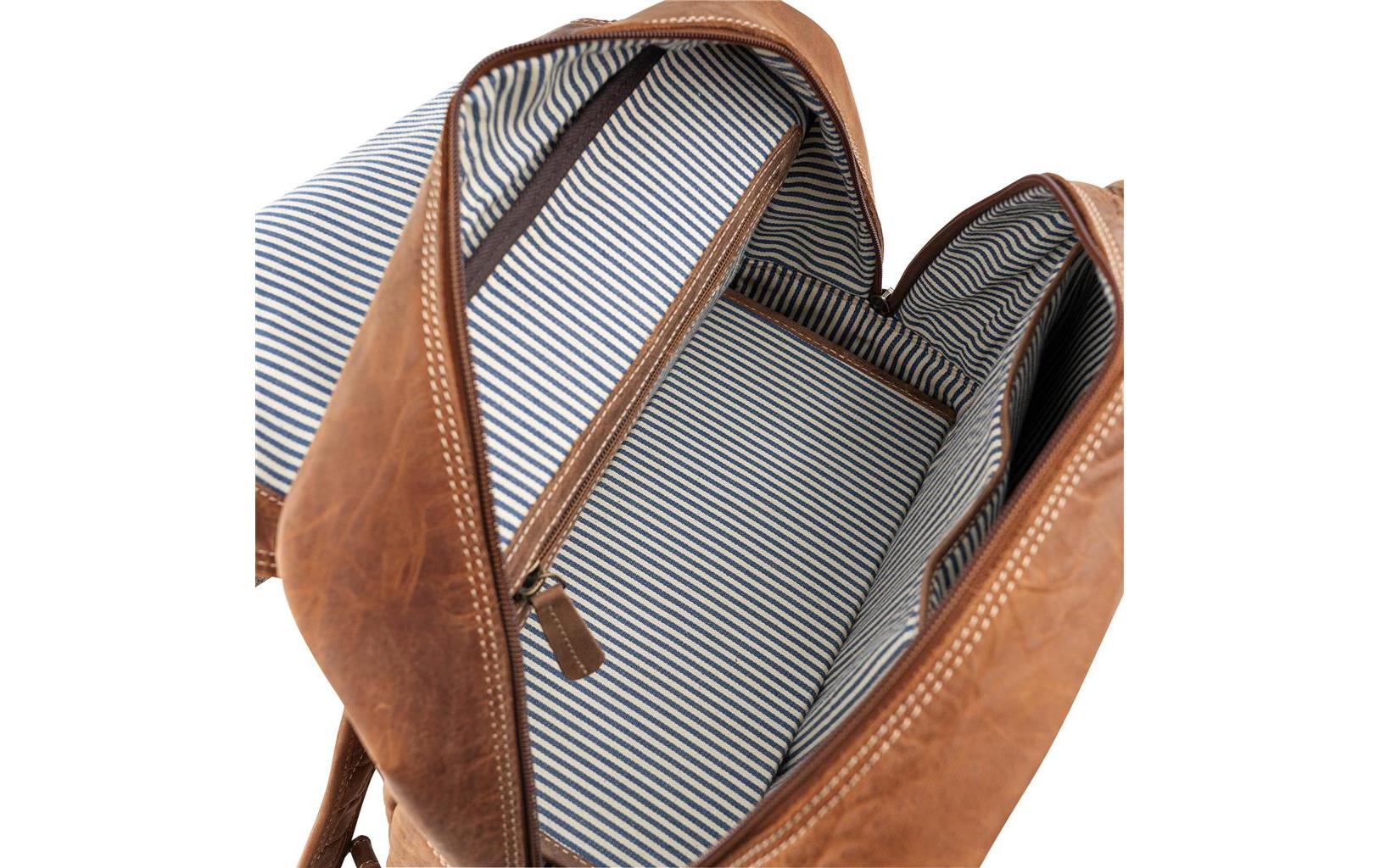 Fotorucksack Kapstadt Cognac<br>Fotorucksack aus echtem Leder