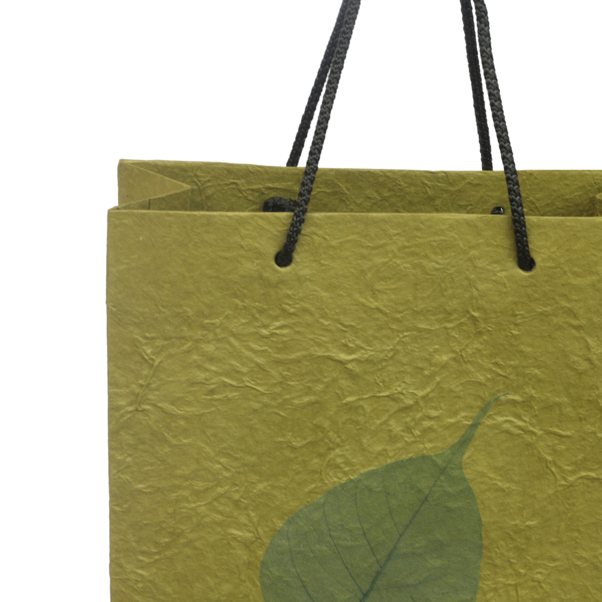 Tasche 'Bodhi Blatt', oliv, B 25 cm, H 30 cm, T 10 cm günstig bestellen