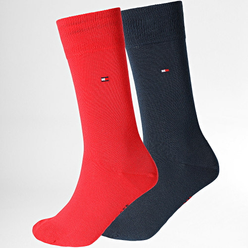 Lot De 2 Paires De Chaussettes 371111 Rouge Bleu Marine