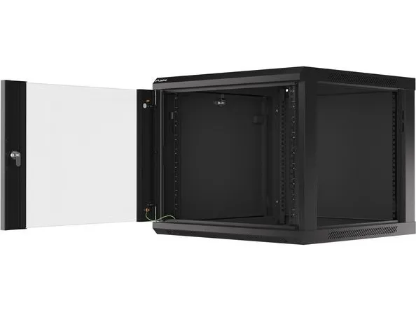 Lanberg - Rack kabinet - vægmonterbar - sort, RAL 9004 - 9U - 19
