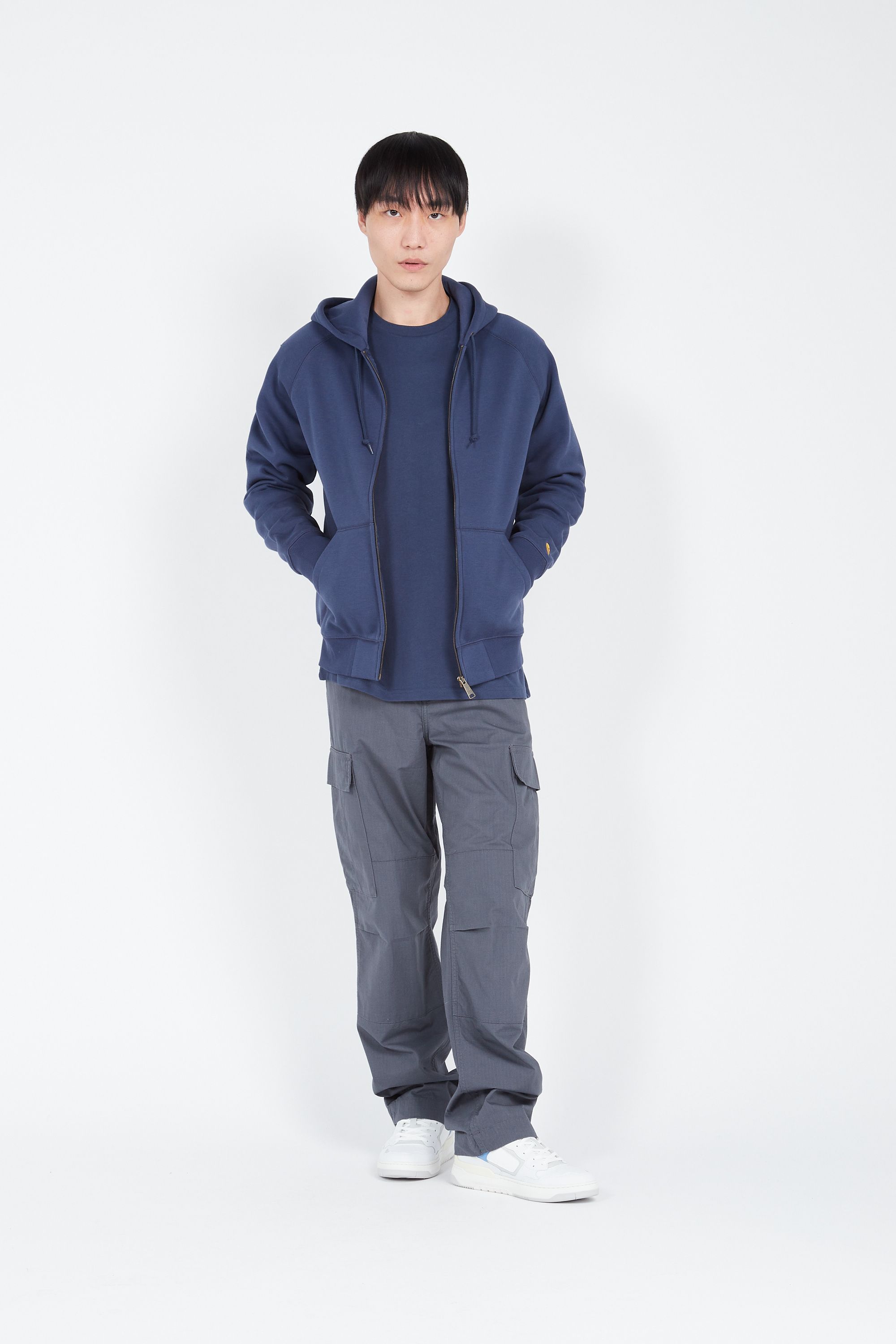 CARHARTT WIP Hoodie zippé Hooded Chase Jacket Bleu