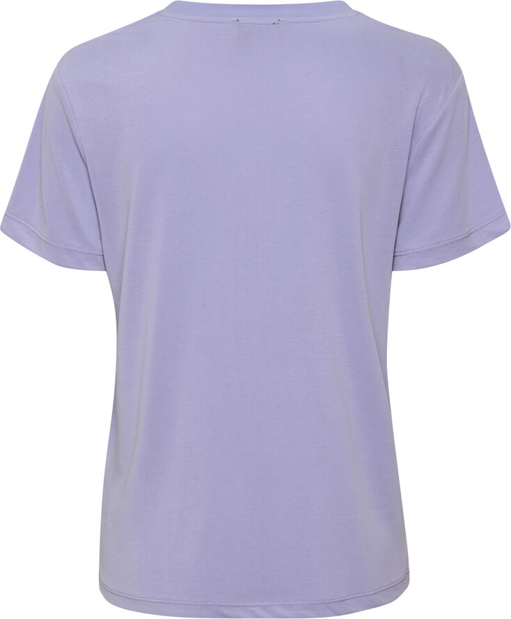 Soaked in Luxury SLColumbine crew-neck T-shirt SS Sweet lavender