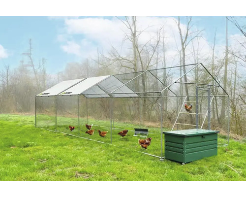 Rits DIY dierenren 3 x 8 x 2,5 m ZI-CR382 voor kippen, pluimvee, konijnen, cavia's
