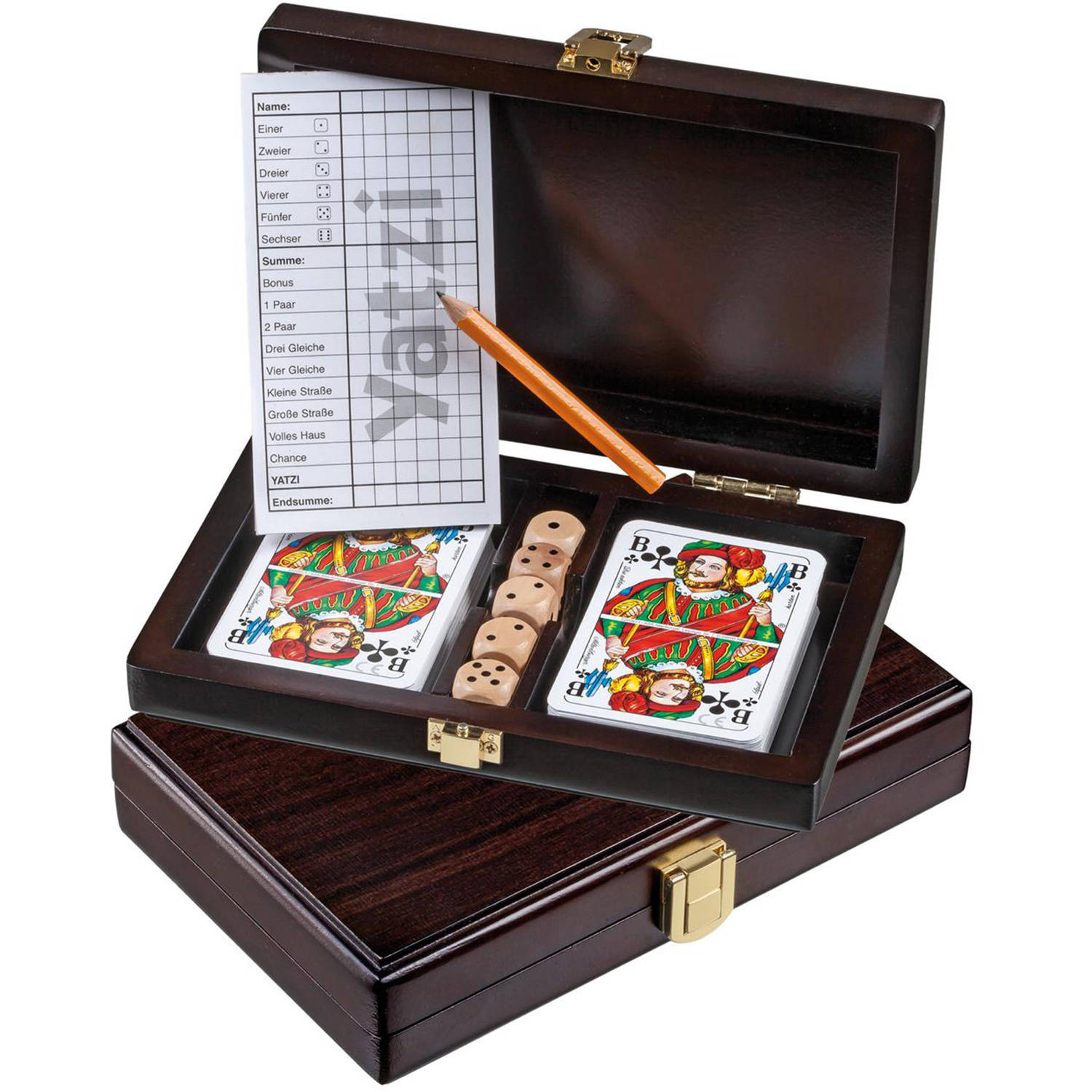 Philos kaartset met dobbelstenen en Yahtzee scorekaart Kaartset met dobbelstenen en Yahtzee scorekaart