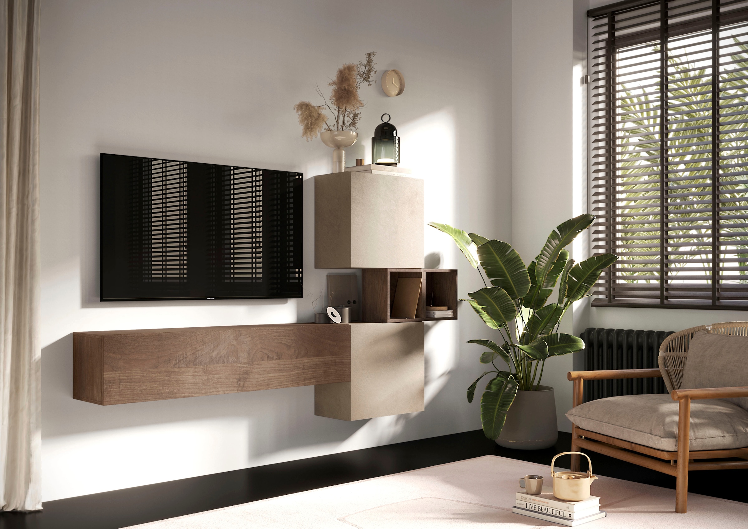 INOSIGN Wohnwand »Infinity, 4tlg. Breite 222 cm, Höhe variabel, Wohnwand« Spar-Set, 4 Stk. tlg.