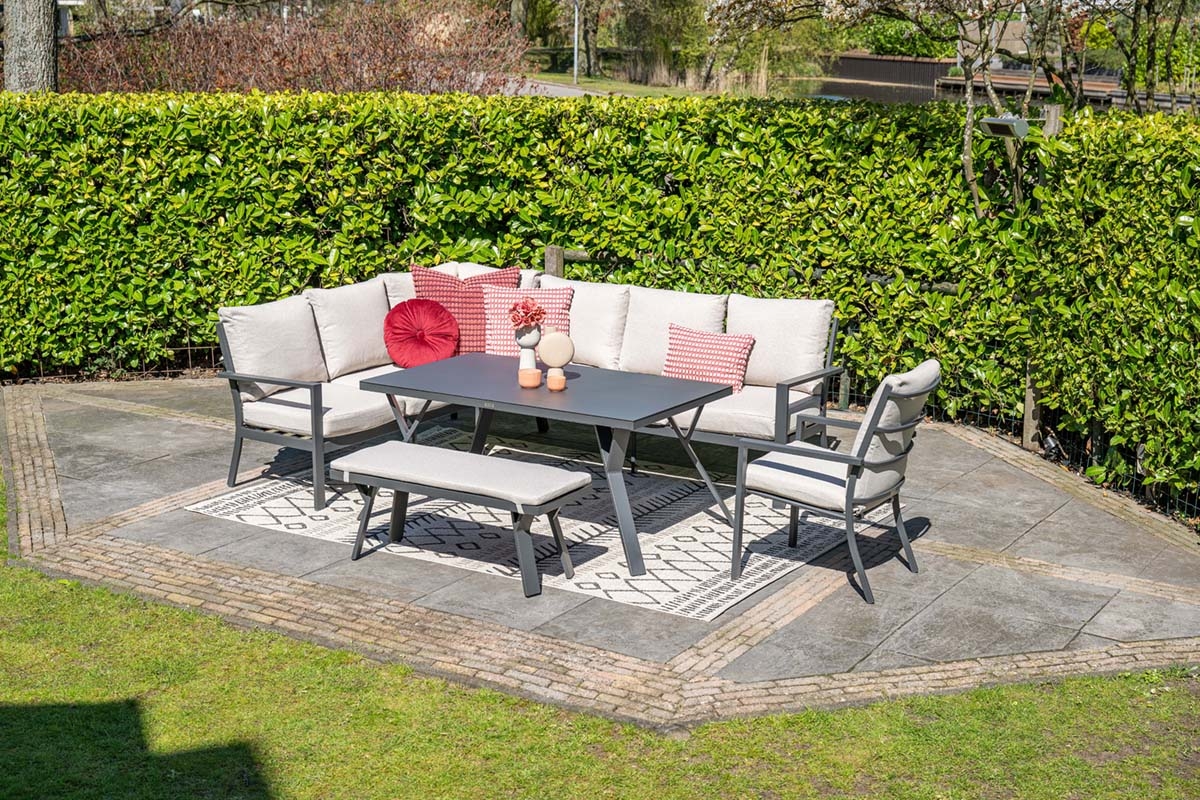 Garden Impressions Sergio lounge-diningset links - Sand