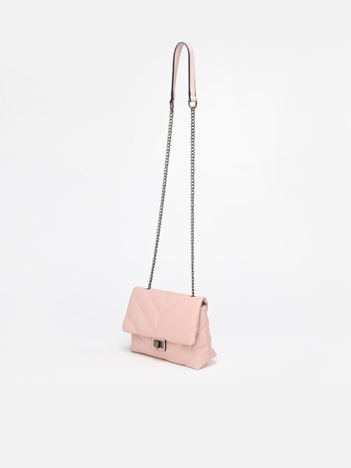 Sac en bandoulière matelassé- Rose