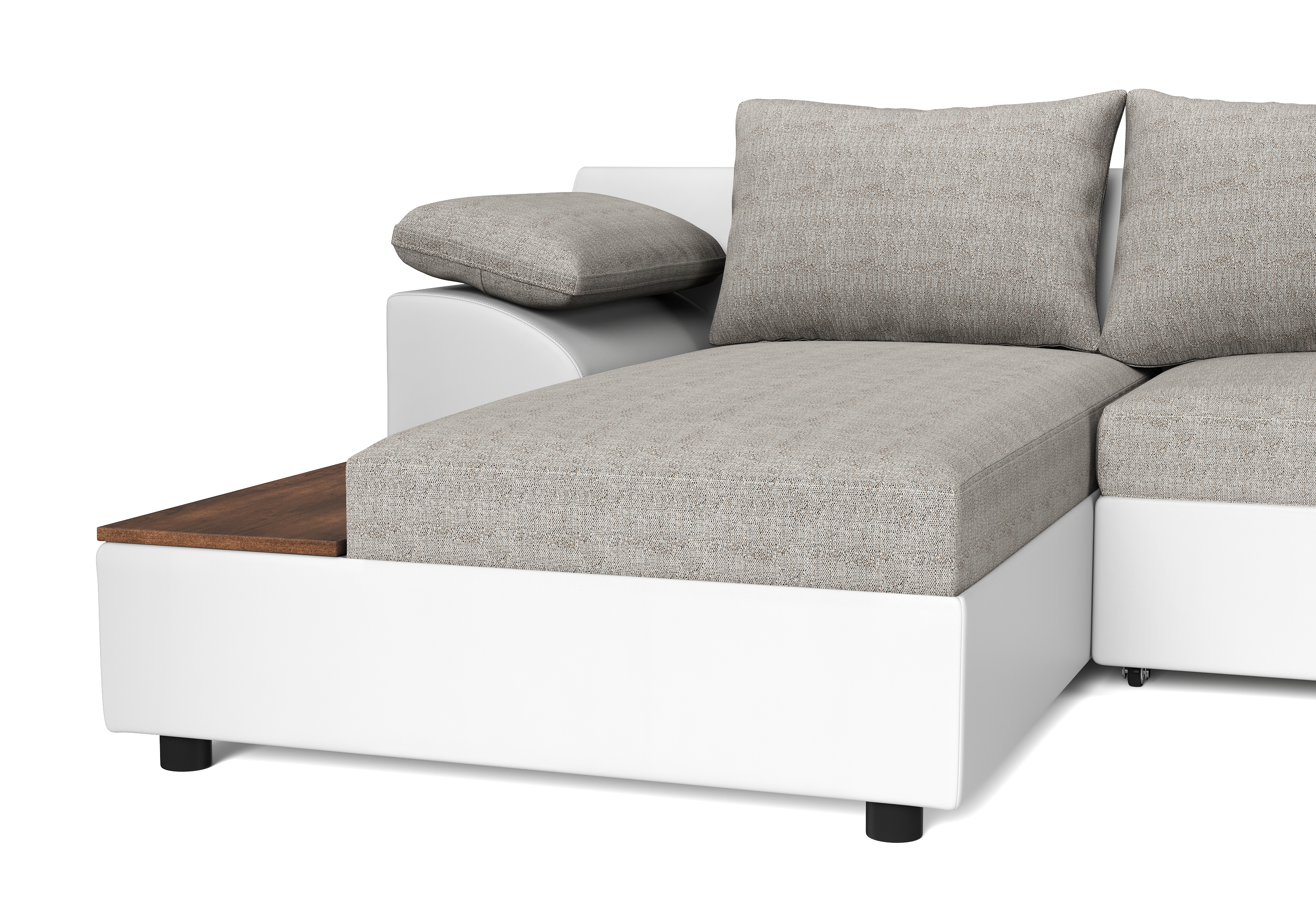 Ecksofa mit Schlaffunktion NALA links weiss