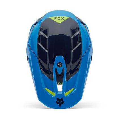 Casque cross Fox V3 - IMPRESSION - ENFANT - Bleu