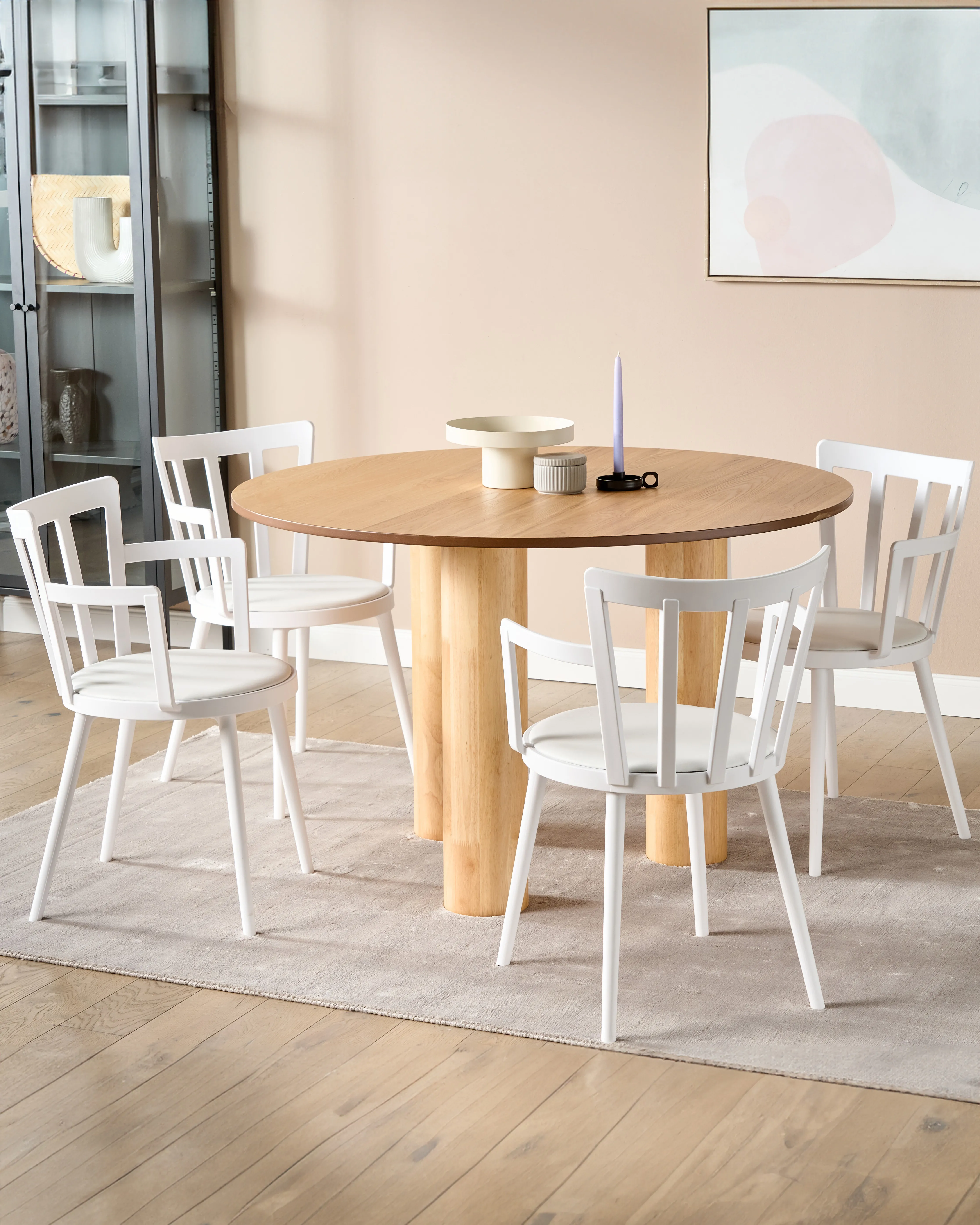 Set van 4 eetkamerstoelen MORILL Wit