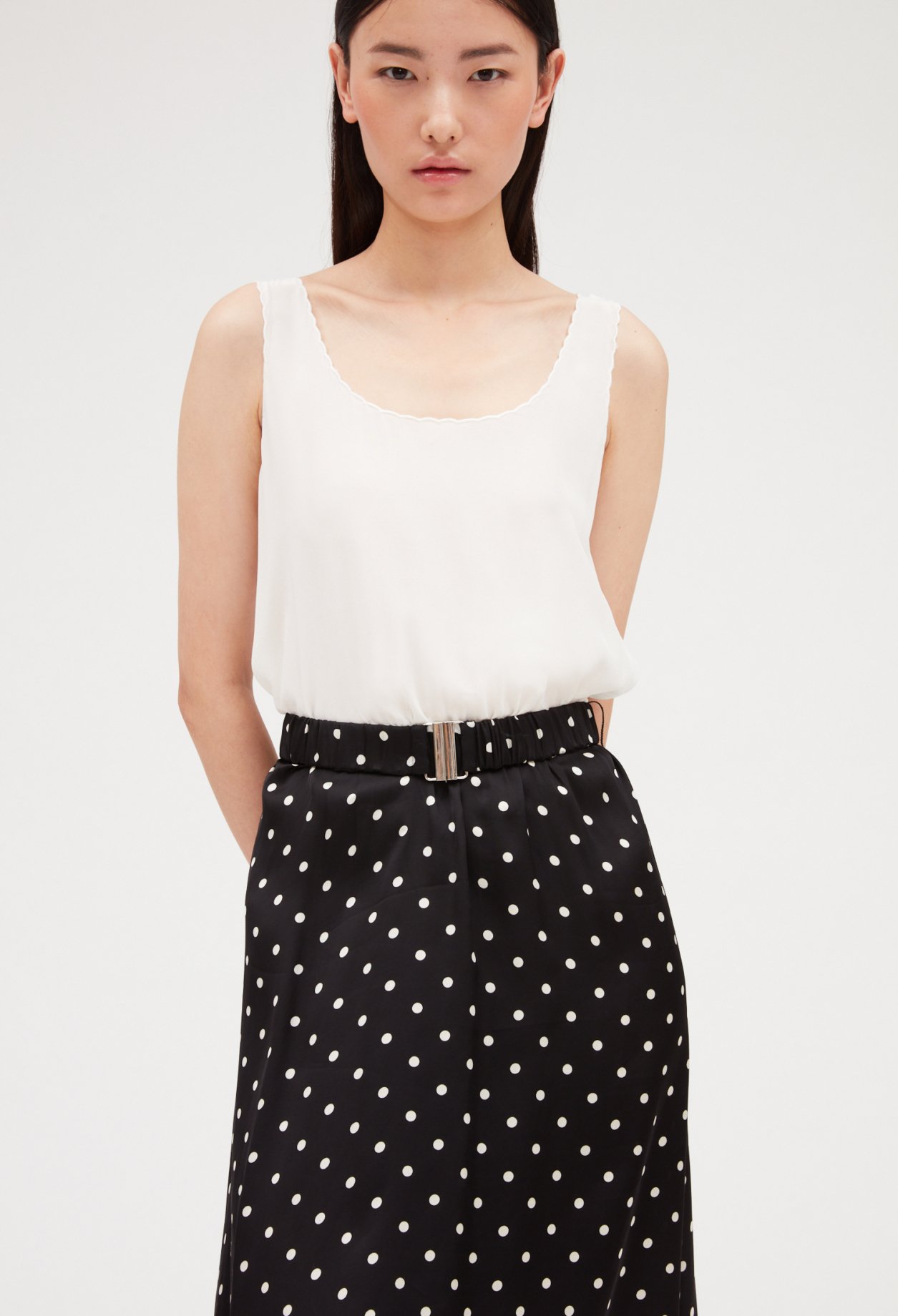 Robe midi bicolore