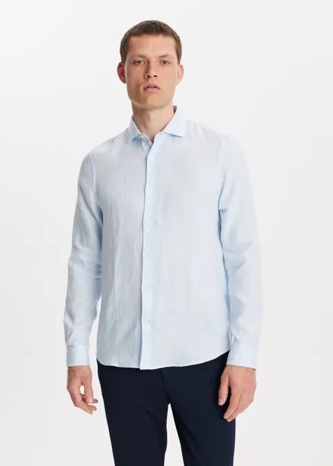 Linnen overhemd blauw (BLW.L)