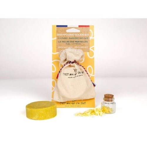 Shampooing solide bio a la propolis