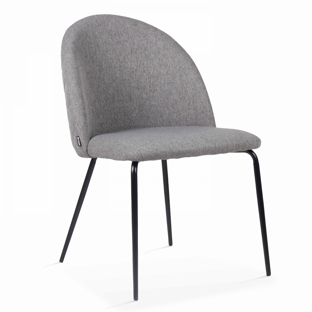 Lot de 4 chaises en tissu anthracite