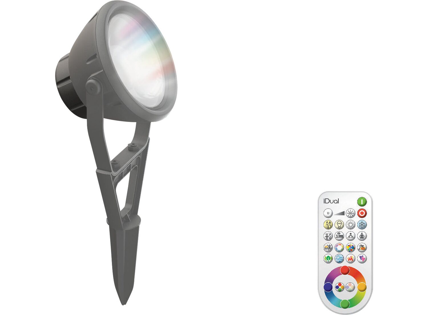 iDual Pallas LED Strahler Fluter Garten IP65