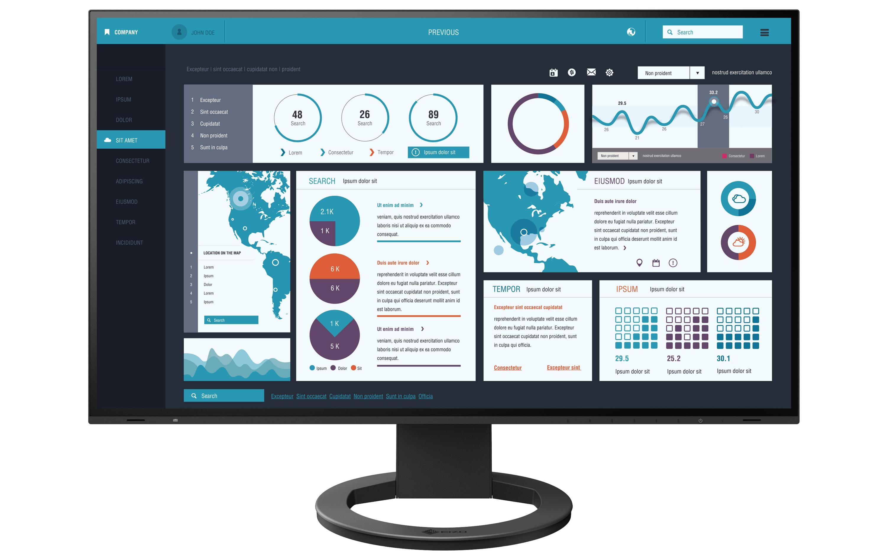 Monitor EV2795 Swiss Edition Schwarz<br>27-Zoll-Monitor mit WQHD-Resolution in edlem Schwarz mit IPS-Panel und vielen Anschlussmöglichkeiten