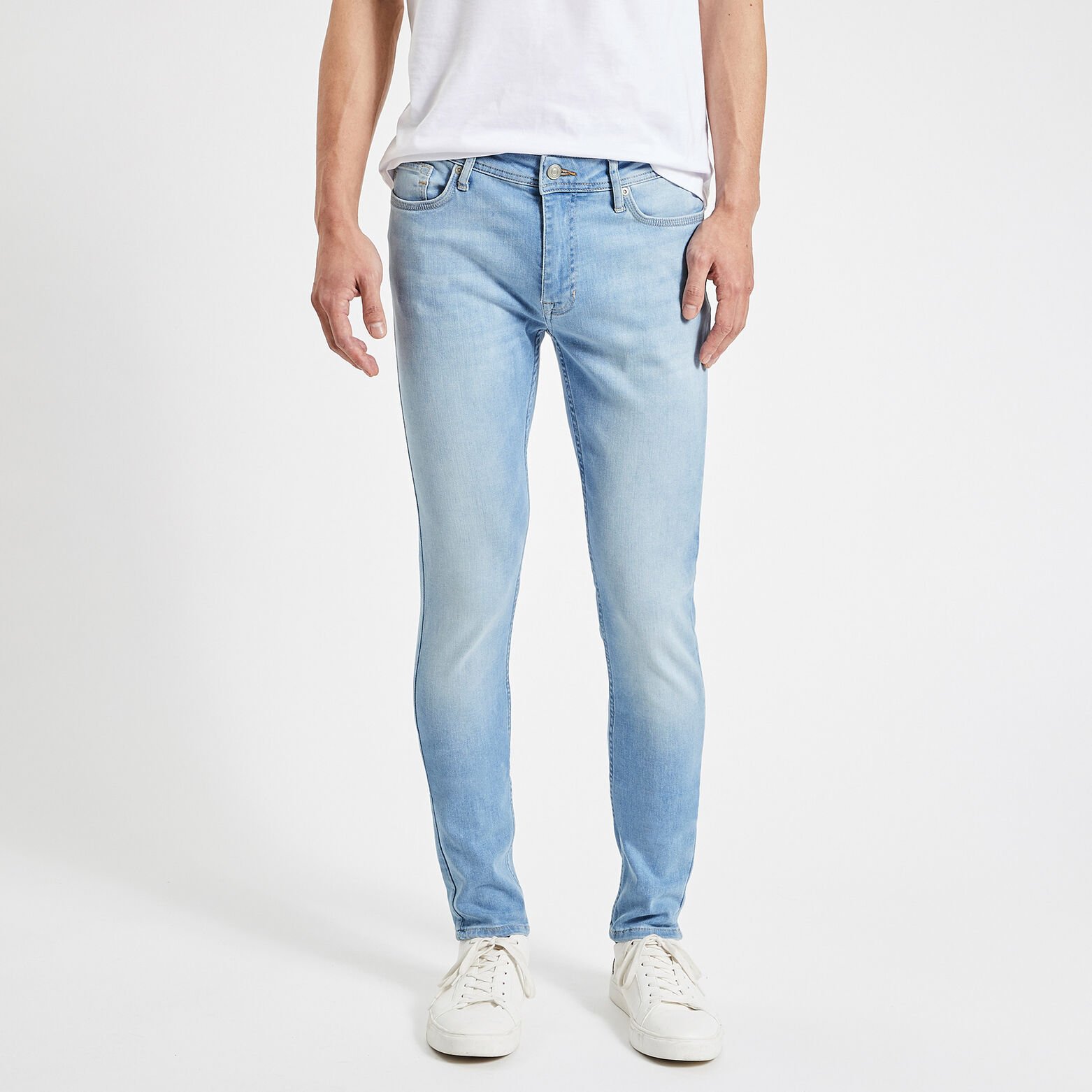 Jean skinny 3 longueurs Bleu