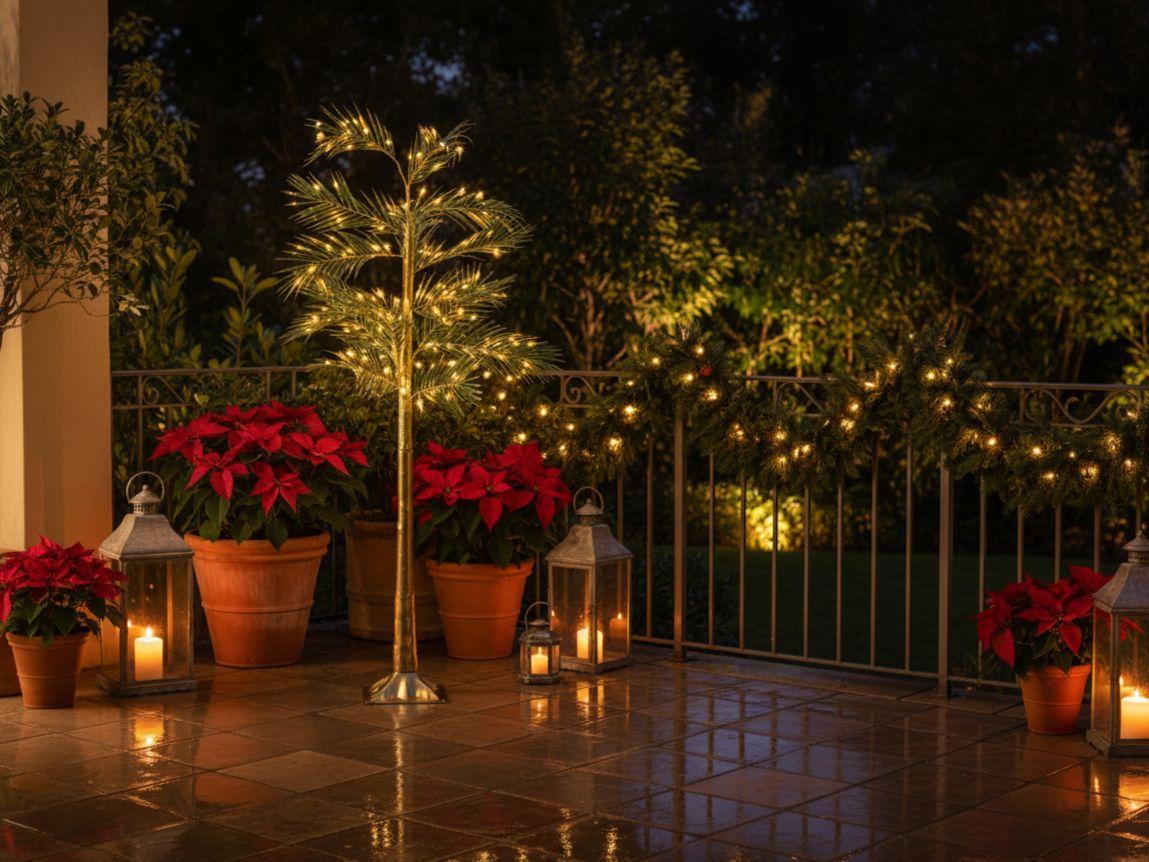 Buitendecoratie LED PALJAVESI Boom 175 cm Goud