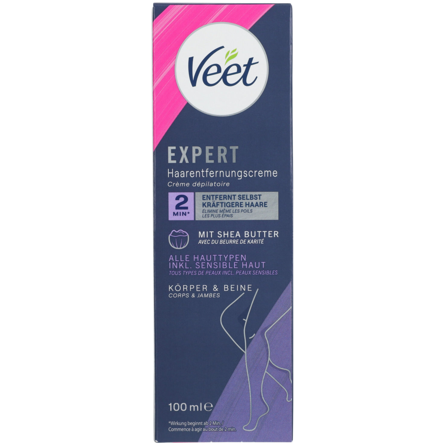 Veet Expert Haarentfernungscreme Körper & Beine, 100 ml