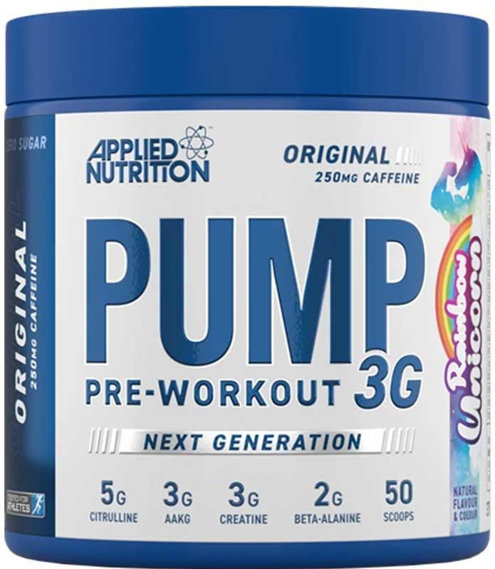 Applied Nutrition - Pump 3G - Pre-Workout - Rainbow Unicorn - 375 gram