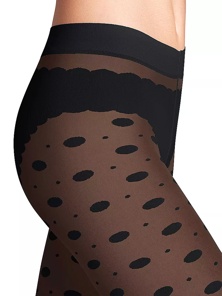 FALKE Modestrumpfhose SNOW DOT black schwarz