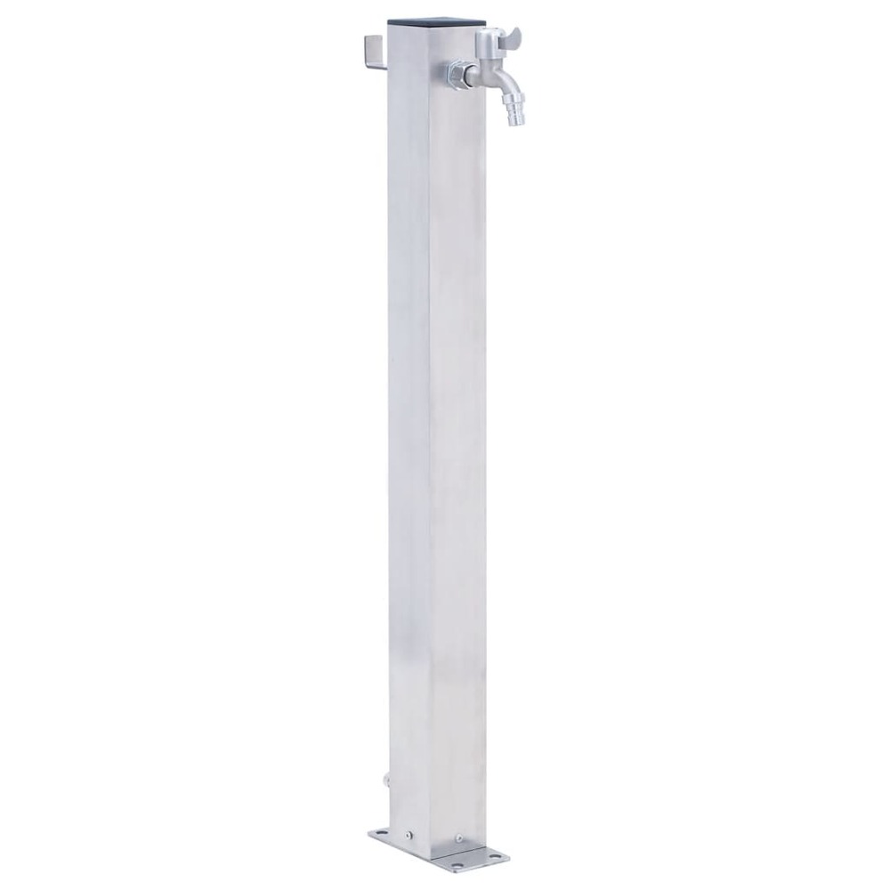 Colonne à eau de jardin 40 cm acier inoxydable carré