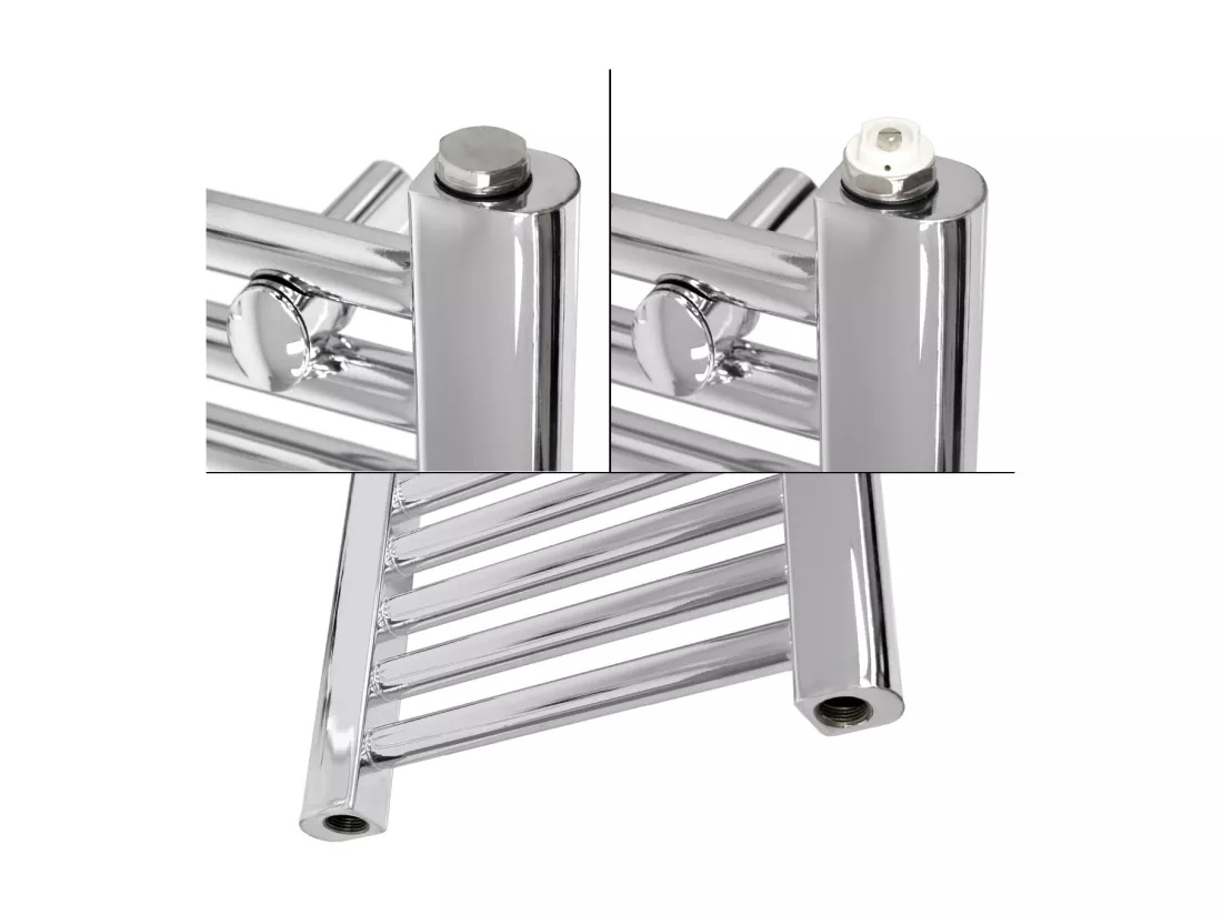 Radiateur de salle de bain Sahara Raccord latéral sèche-serviettes Chrome 30x80cm