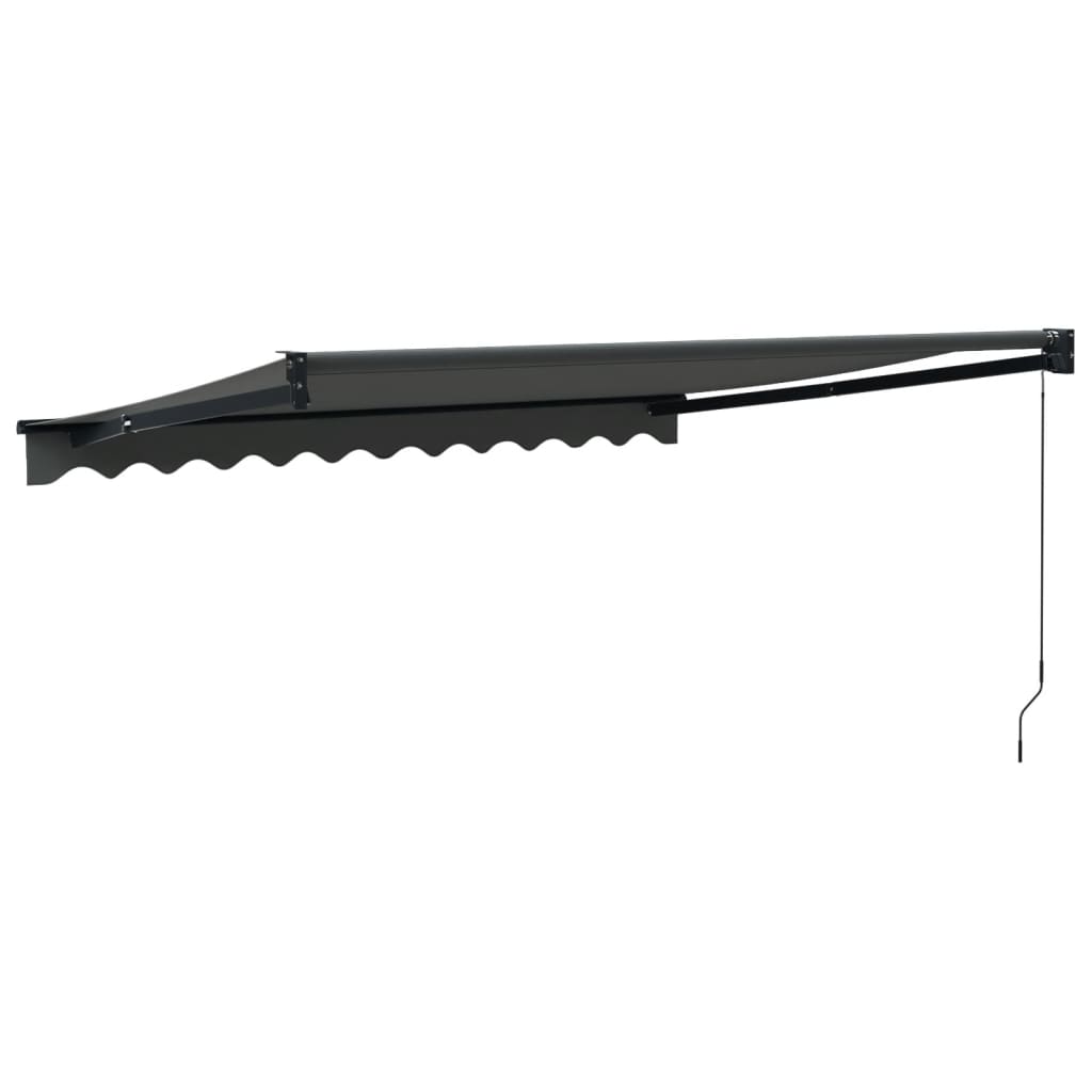 Auvent rétractable anthracite 3x2,5 m tissu et aluminium