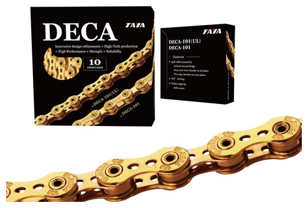 TAYA Chaine 10 Vitesses DECA-101 UL Or